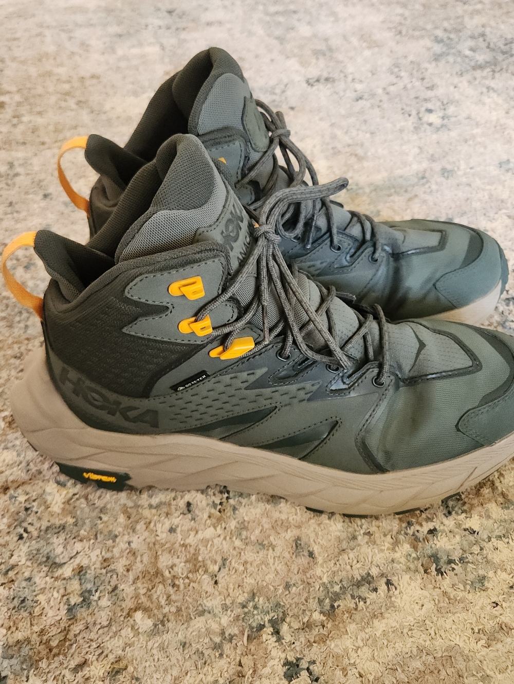 HOKA Anacapa Mid GTX Olive Green Waterproof Hiking Boots 9.5D